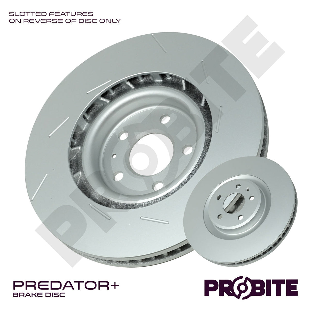 Predator+ | Front Left | 350mm | Vented with Grooves